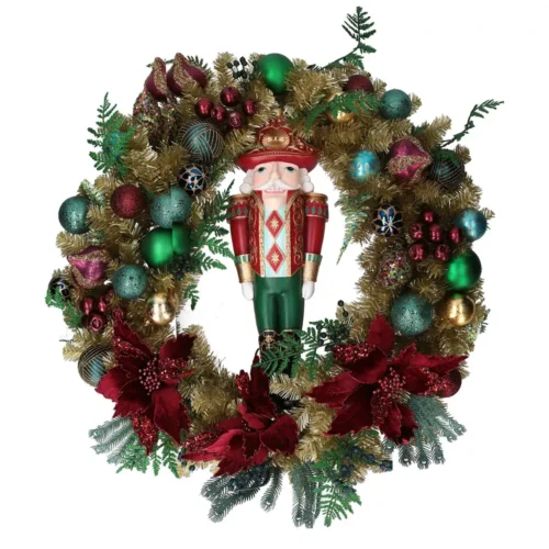 Guirnalda con bolas y cascanueces, Ø 70 x P 18 cm - Imagen 3