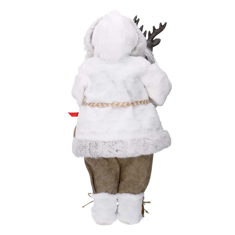 Babbo Natale di montagna con bastone H 45 cm - immagine 4