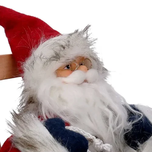 Babbo Natale di montagna su sedia a dondolo H 30 cm - immagine 3