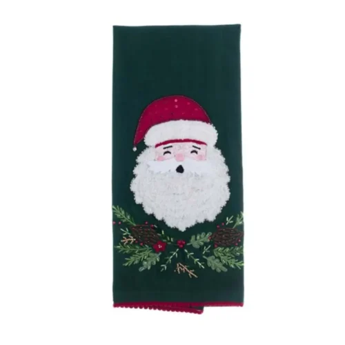 Alternative view of Blanc Mariclo Canovaccio Père Noël Verde 40x70 cm
