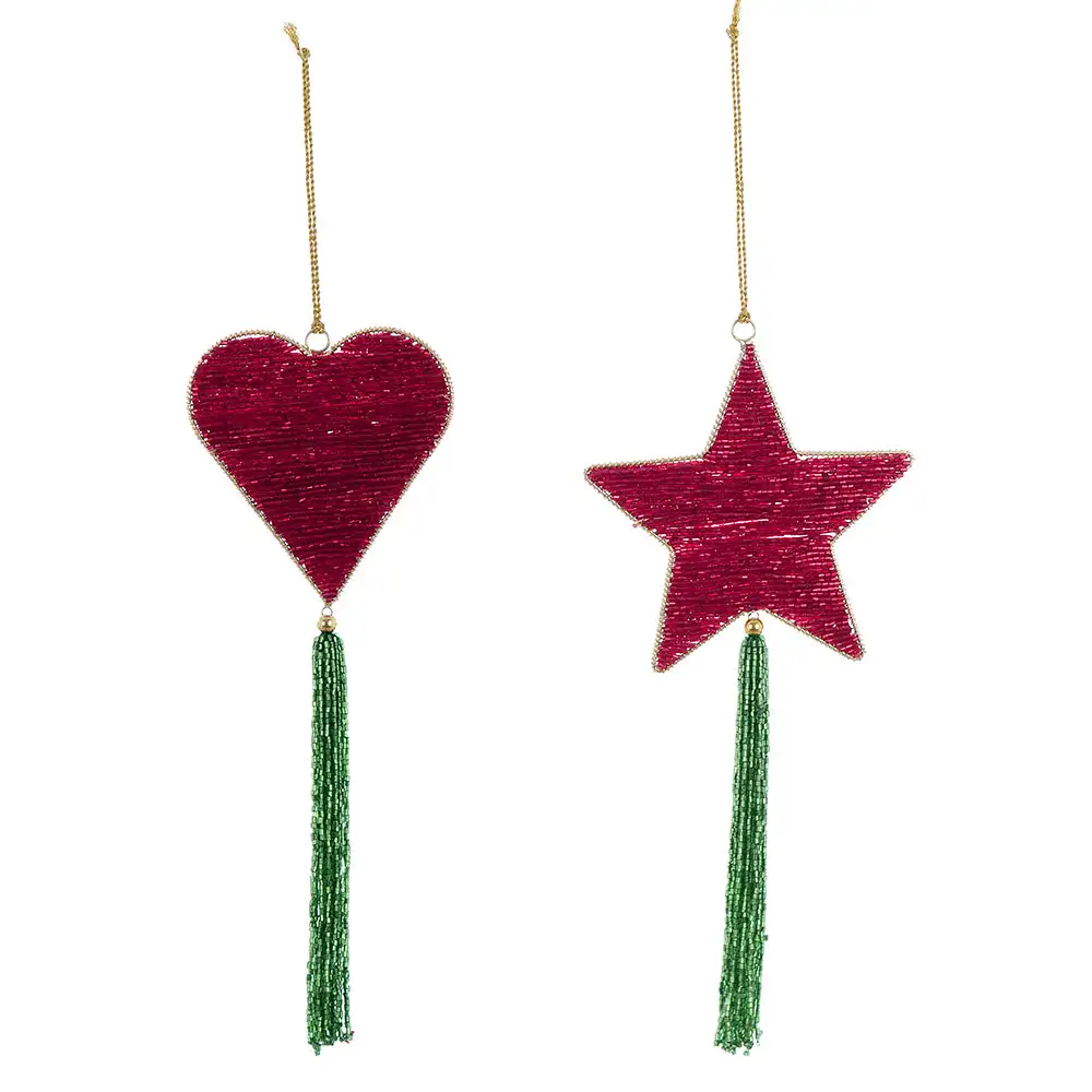 Blanc Mariclò Coppia Decori Cuore e Stella Casa delle Feste - immagine 2