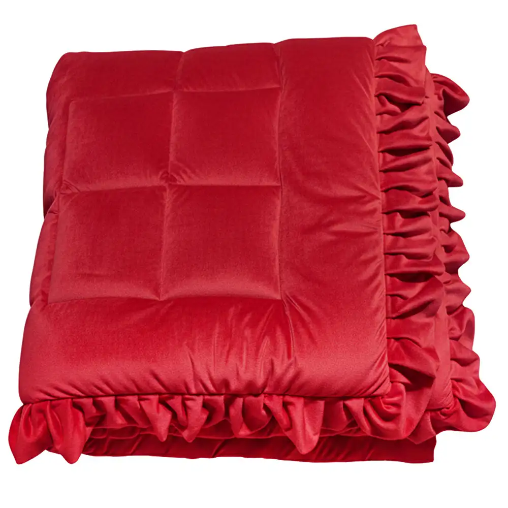 Blanc Mariclò Trapunta Velluto Diamante Rosso 260x260 cm - immagine 2