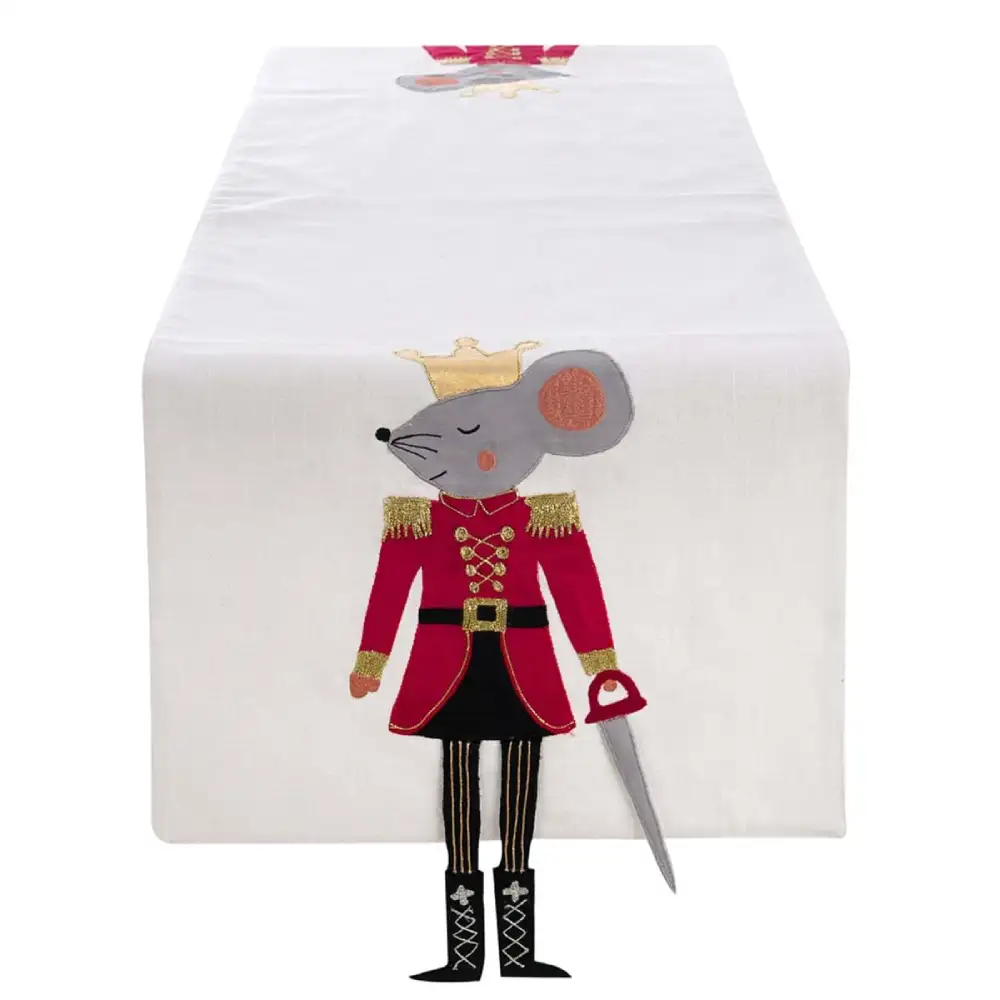 Blanc Mariclò Runner Natalizio Re dei Topi 45x150 cm - immagine 2