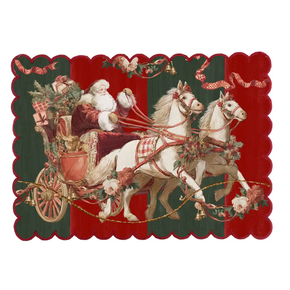 Blanc Mariclò Tovaglietta in Cotone Cerato Calessi e Calessini 33x48 cm - immagine 2