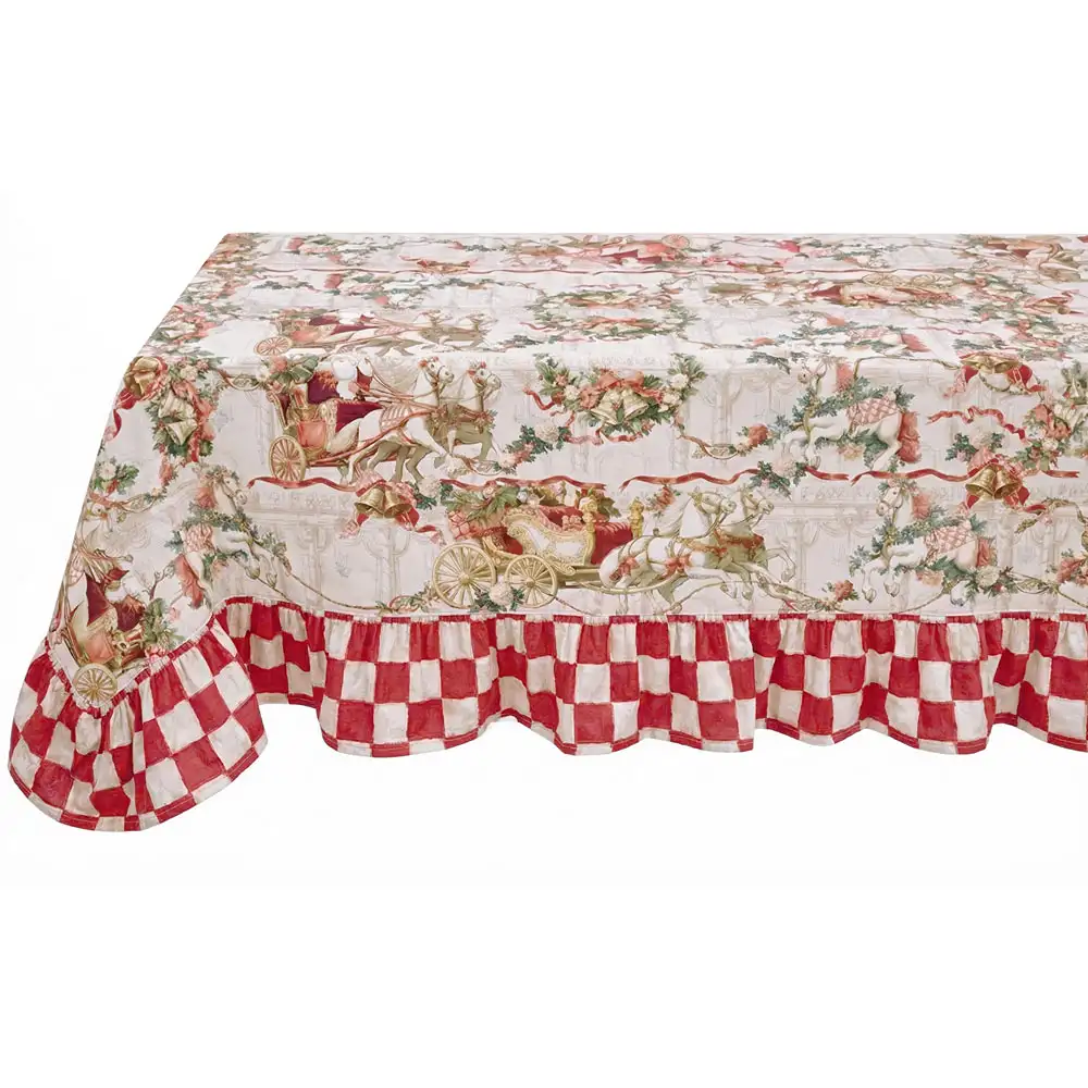 Blanc MariClò : nappe « Gala Calessi e Calessini », 190 x 310 cm – Image 2