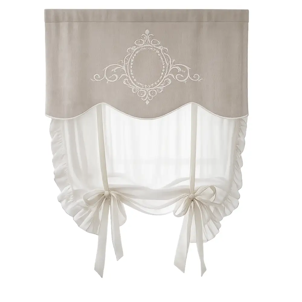 Blanc Mariclò Tendina Soffio in Lino e Cotone 60x120 cm
