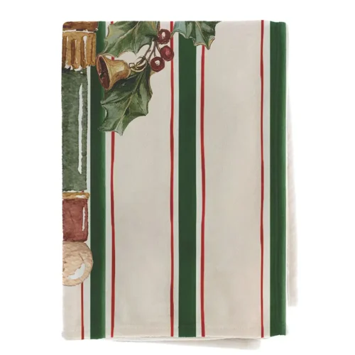 Alternative view of Plaid Natalizio Blanc Mariclò Schiaccianoci 160x220 cm