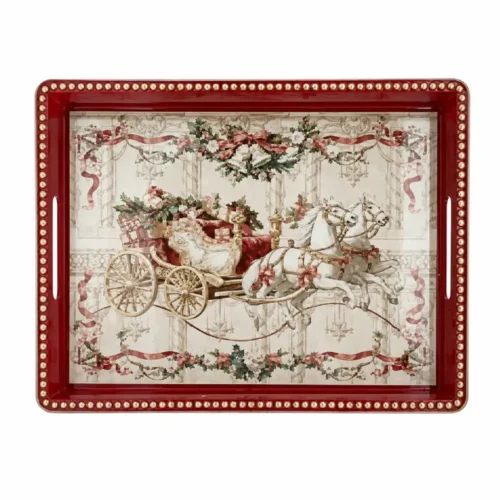 Blanc Mariclo Lot de 2 Plateaux Calessi e Calessini 41/36 cm – Image 3