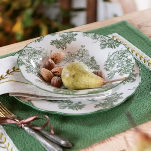 Servizio Piatti Blanc Mariclò Affinità Elettive Verde 18 Pezzi - immagine 3
