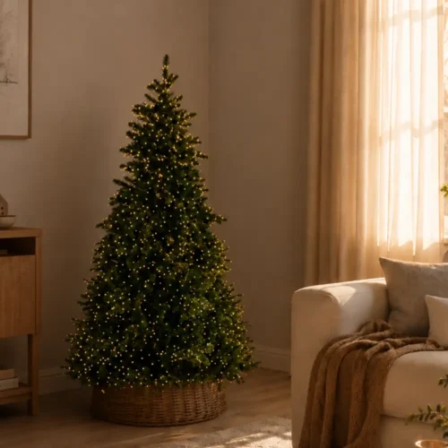 Alternative view of Sapin de Noël toucher naturel 3 000 LED avec télécommande h 180 cm