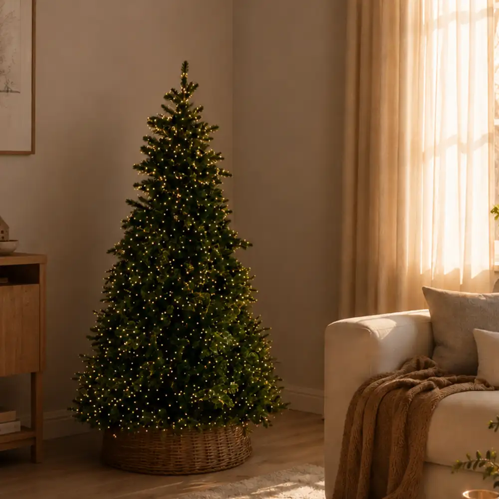 Sapin de Noël toucher naturel 3 000 LED avec télécommande h 180 cm – Image 2