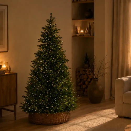 Sapin de Noël toucher naturel 3 000 LED avec télécommande h 180 cm