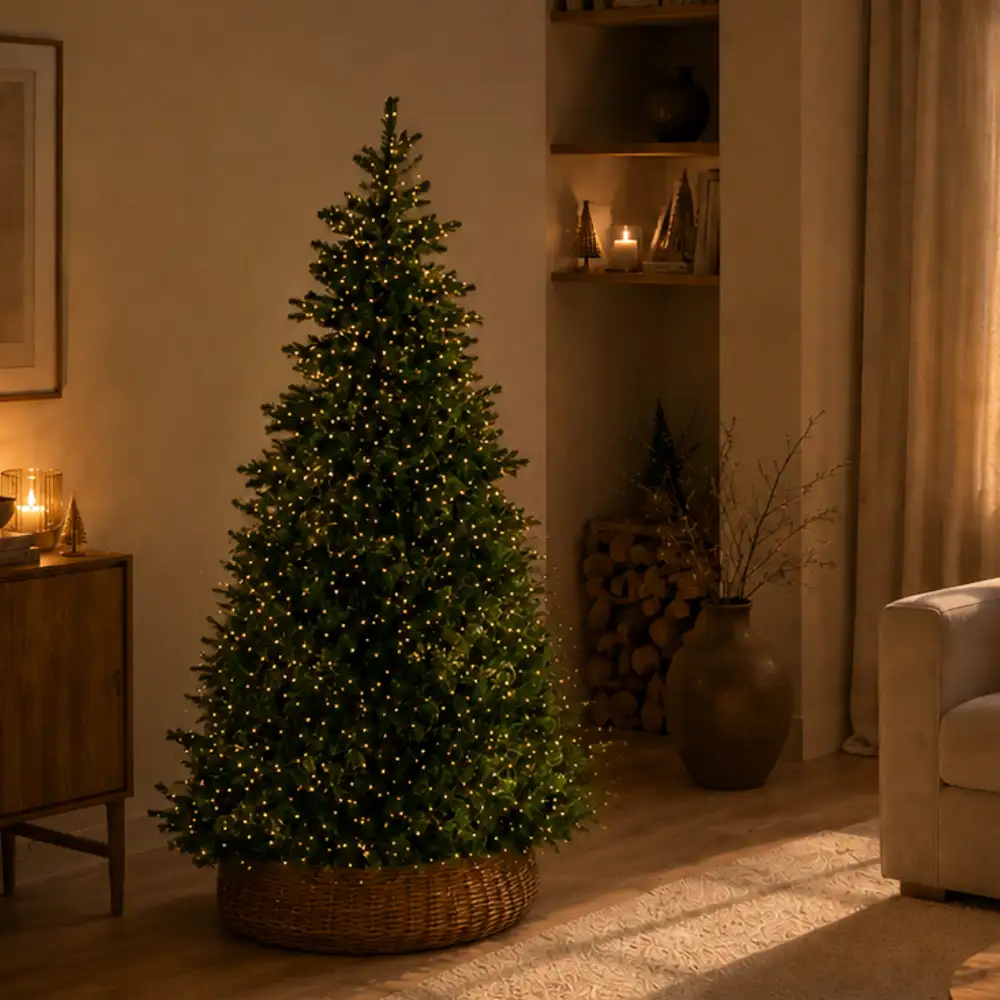 Sapin de Noël toucher naturel 3 000 LED avec télécommande h 180 cm