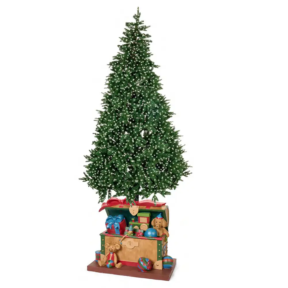 Base per albero di Natale a forma di baule dei giochi in resina 77 x 49 x 65 cm - immagine 3