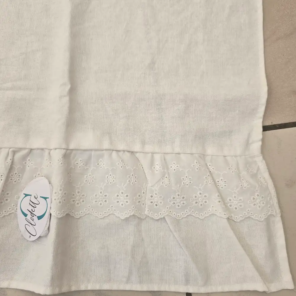 Clodette : torchon en coton blanc Lulù – Image 2