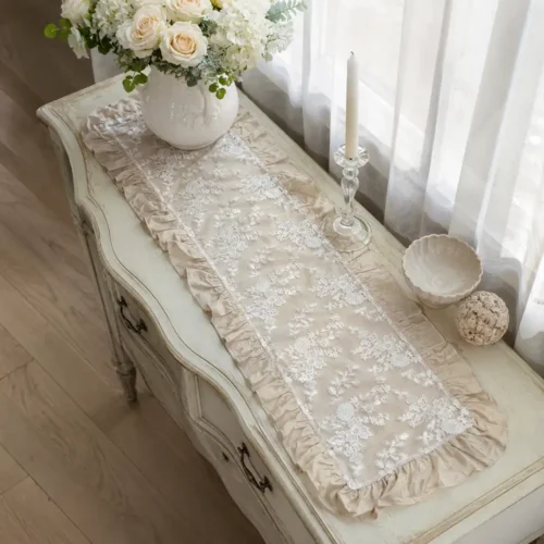 Clodette Runner Giselle Bicolor con volant 160x50
