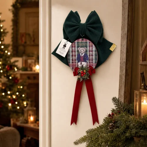 Fioccò verde bosco con medaglione Lord H 35 cm