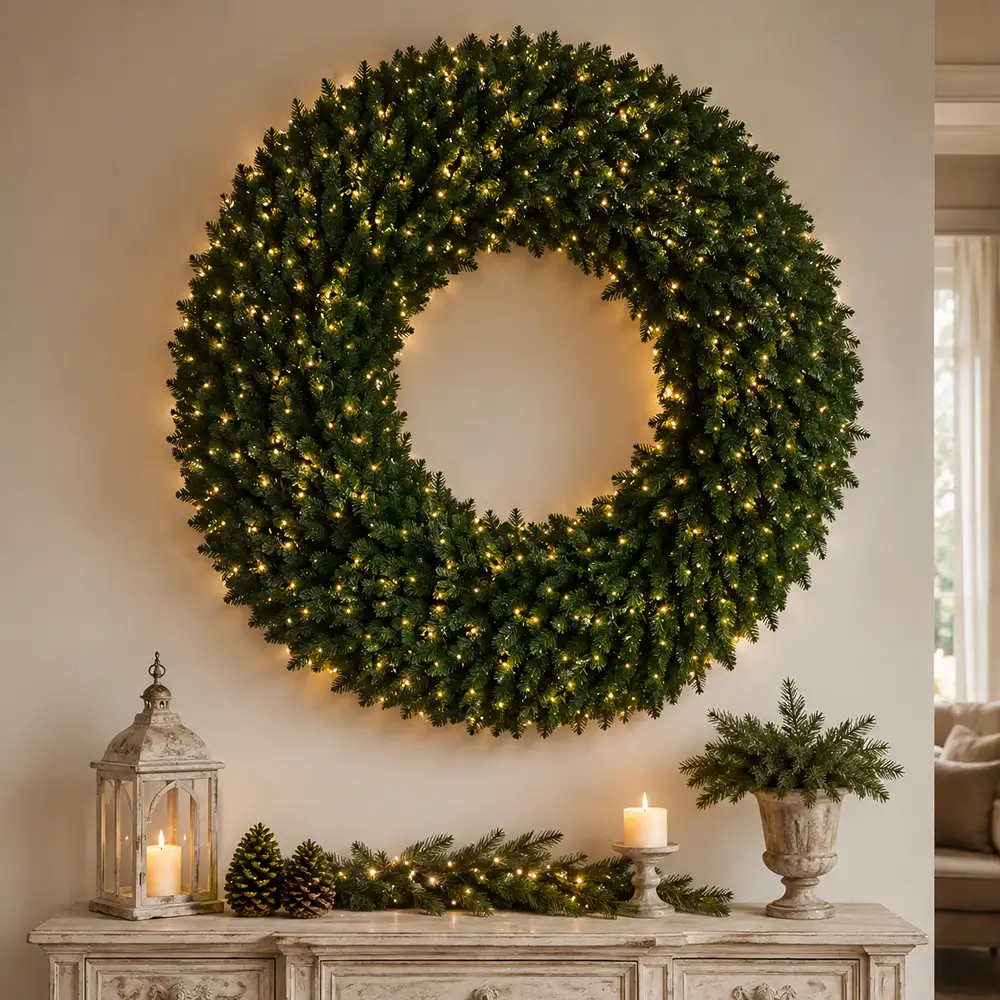 Maxi couronne de Noël lumineuse real touch 2000 LED Ø 150 cm