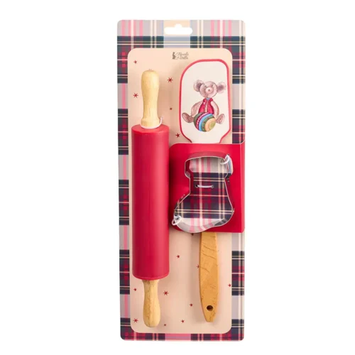 Set spatola mattarello e stampino natalizio