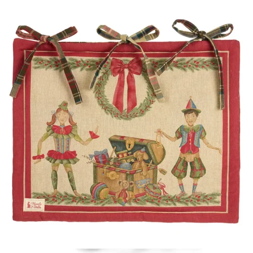 Copriforno natalizio Vintage Toys con giocattoli in cotone 42 x 35 cm