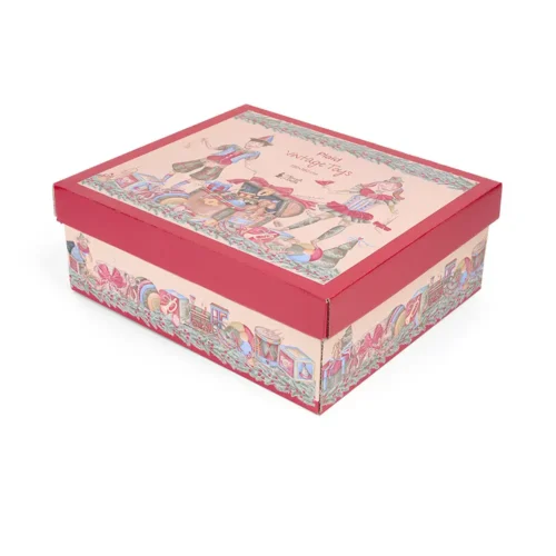 Plaid natalizio Vintage Toys con gift box 130 x 160 cm - immagine 3