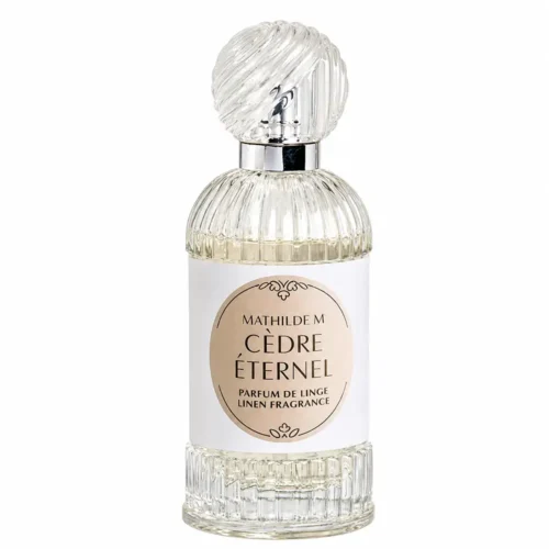 Profumo per tessuti Mathilde M Cèdre Éternel da 75 ml in flacone di vetro.