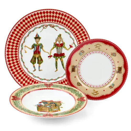 Servizio 18 piatti natalizi Vintage Toys in ceramica - immagine 3