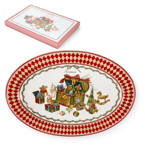 Piatto da portata Vintage Toys in ceramica 35 x 23,5 cm