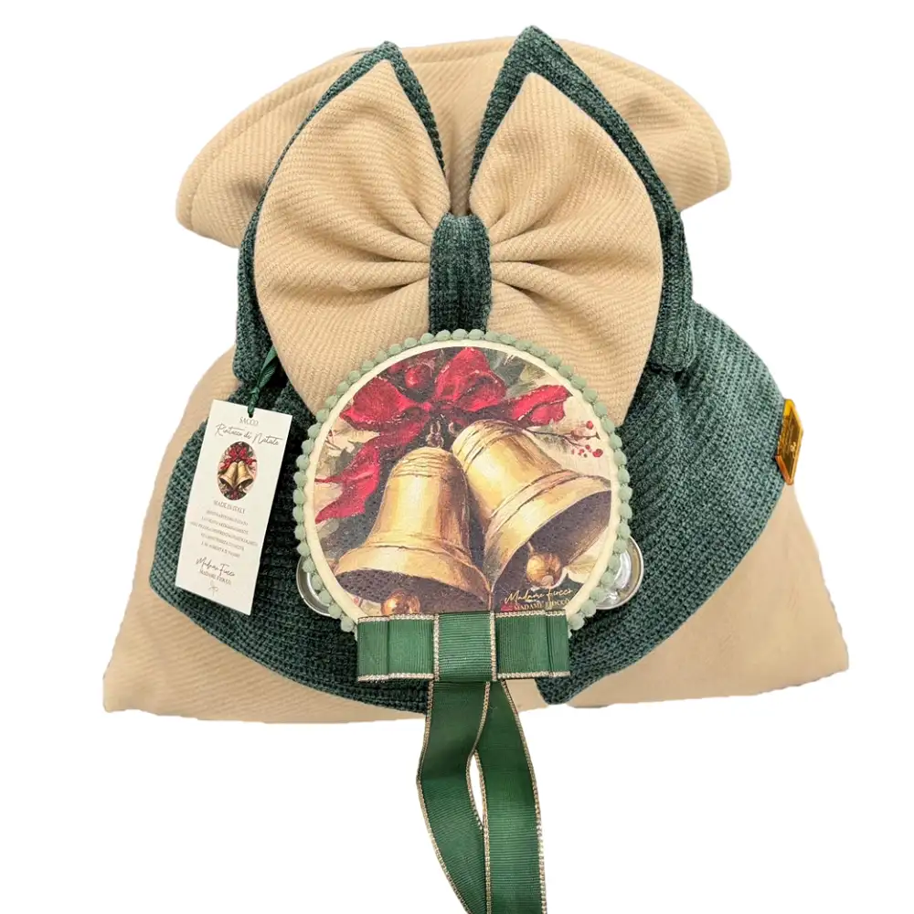 Sacco delle Dolcezze Rintocco di Natale Beige e Verde - immagine 2