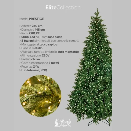Sapin de Noël real touch 5000 LED avec télécommande h 240 cm – Image 3