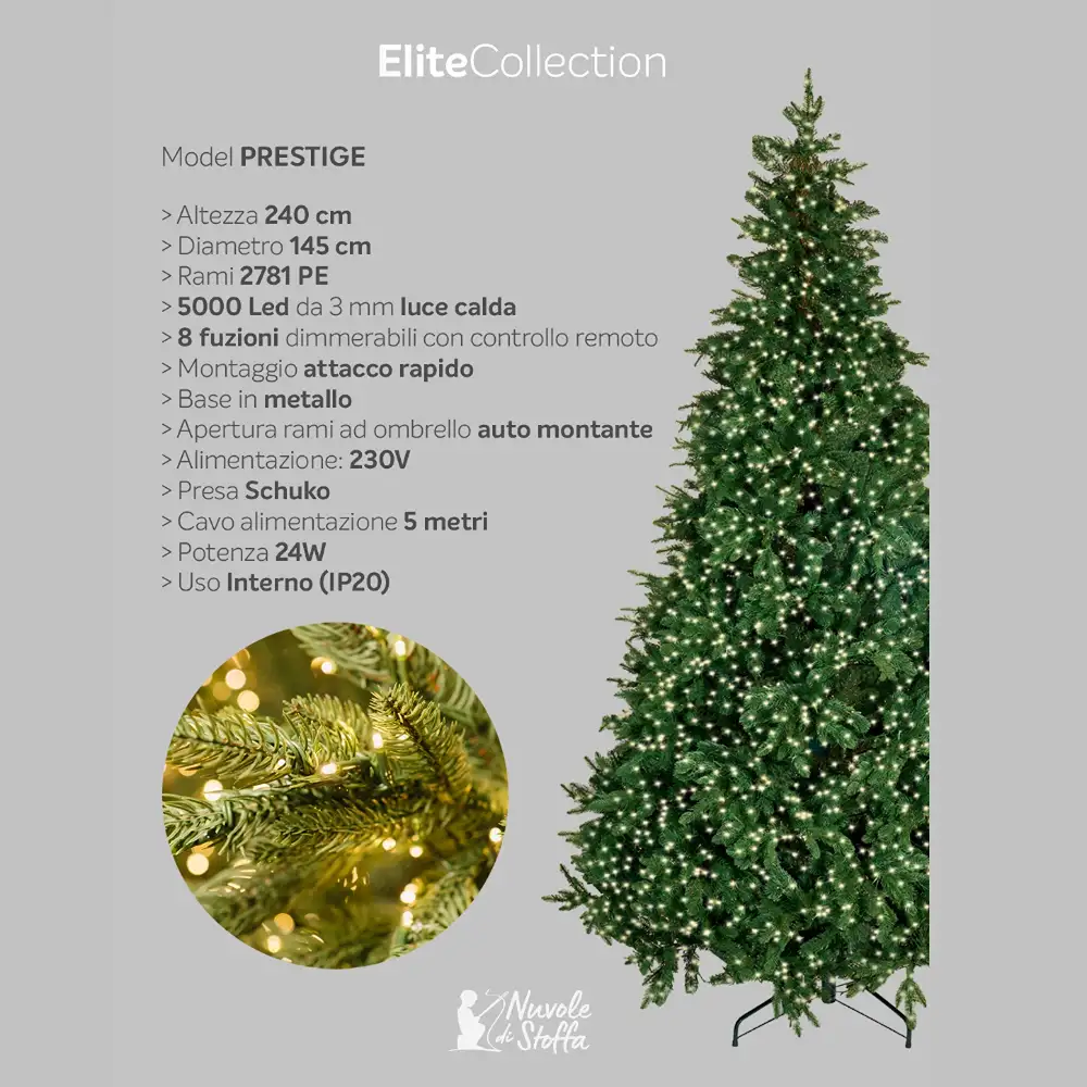Sapin de Noël real touch 5000 LED avec télécommande h 240 cm – Image 3