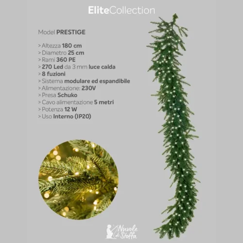 Guirlande de Noël lumineuse real touch 270 LED 180 cm – Image 2