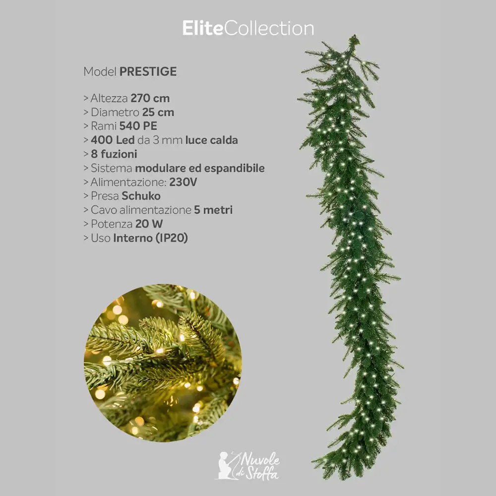 Guirlande de Noël lumineuse real touch 400 LED 270 cm – Image 2