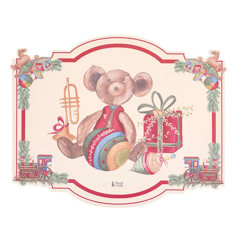 Tovaglietta americana Vintage Toys con orsetto in vinile 47,4 x 38 cm