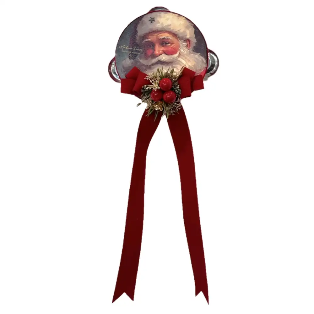Tamburello natalizio Antico Natale 10 cm - immagine 2
