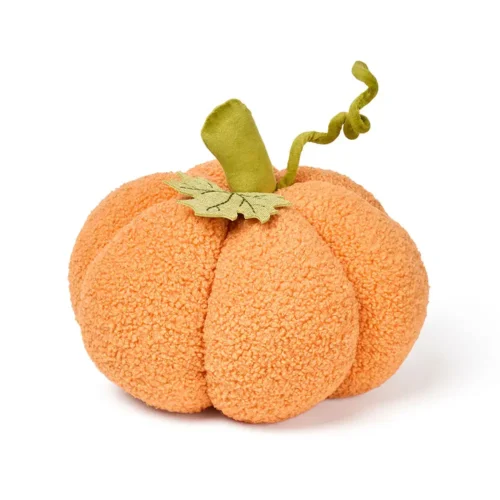 Alternative view of Zucca arancione in tessuto bouclé 23 x 23 x h 21 cm