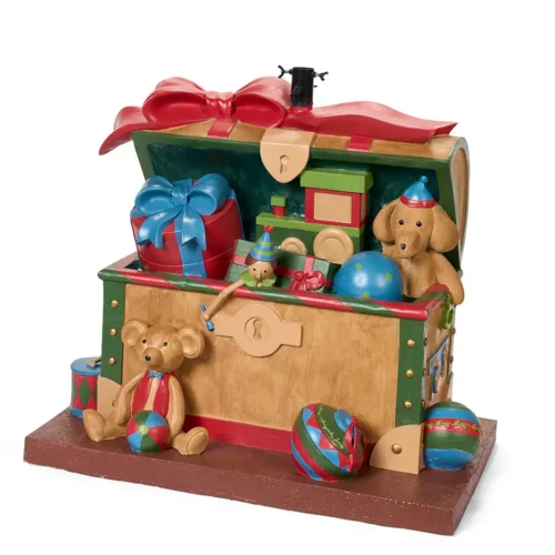 Base per albero di Natale a forma di baule dei giochi in resina 77 x 49 x 65 cm - immagine 2