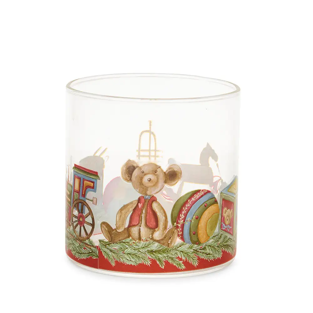Nuvole di Stoffa Set 6 Bicchieri Vintage Toys con giocattoli in vetro borosilicato 300 ml - immagine 2