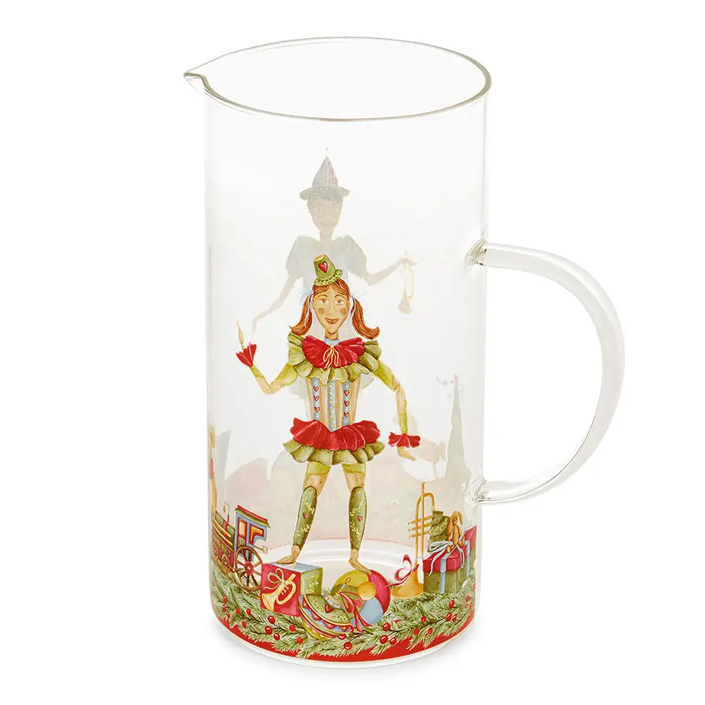 Brocca natalizia Vintage Toys con soldatino in vetro borosilicato 1200 ml - immagine 2