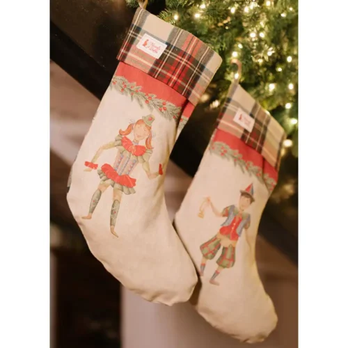 Alternative view of Calza di Natale Vintage Toys con burattino in cotone 40 x 20 cm
