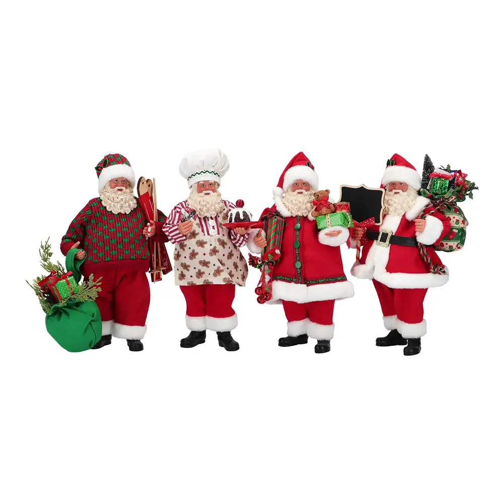 Timstor Set 4 Babbi Natale in Piedi H 28 cm - immagine 2