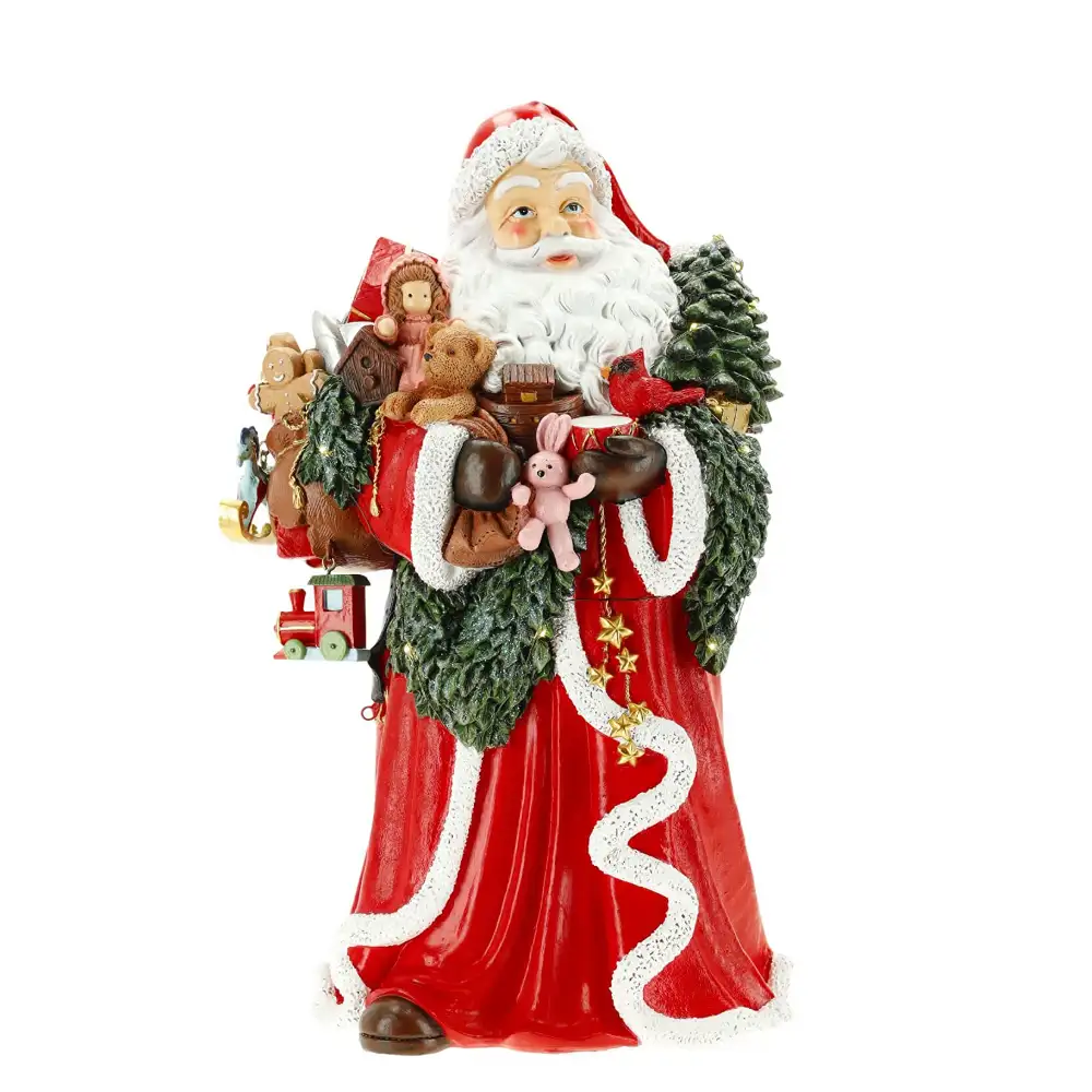 Timstor Babbo Natale con Giochi e Coniglietto LED H 38,5 cm - immagine 2