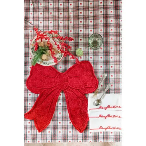 Blanc Mariclò Set 4 Tovaglioli Merry Christmas 40x40 cm - immagine 3