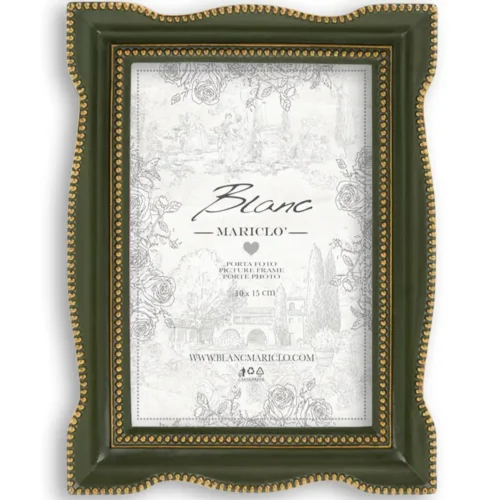 Alternative view of Blanc Mariclò Portafoto Vivienne Verde Oro 14x2x19 cm