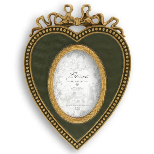 Alternative view of Blanc Mariclò Portafoto Cuore Vivienne Verde H 17 cm