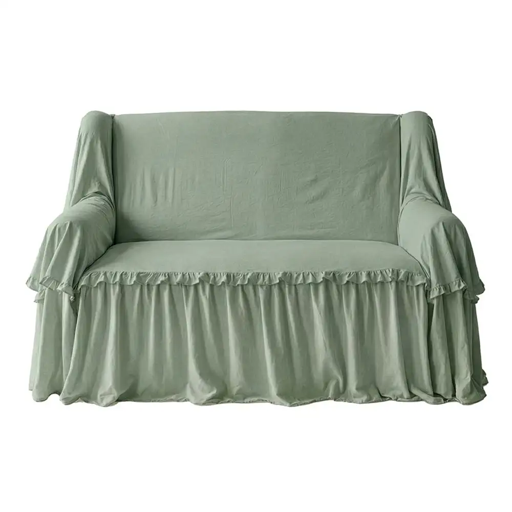 Blanc Mariclò Copridivano con Gala Verde Salvia 160x280 cm - immagine 2