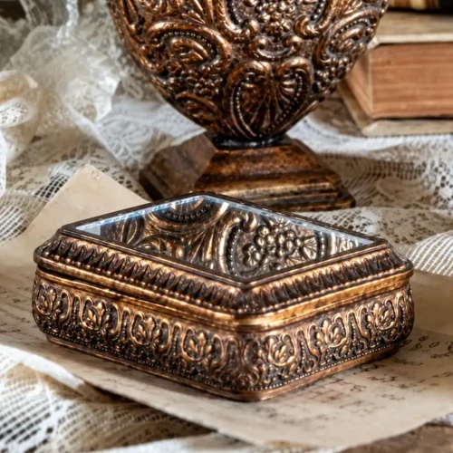 Blanc MariClò, estuche joyero Vivienne, 10 x 8 x 3 cm