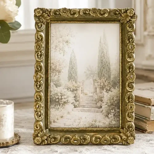 Blanc Mariclo Portafoto Vivienne h 20 cm