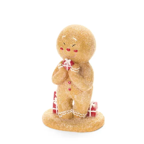 Nuvole di Stoffa Gingerbread con cuore in resina 15 cm