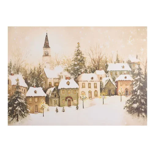 Nuvole di Stoffa Quadro canvas città innevata 70 x 50 cm